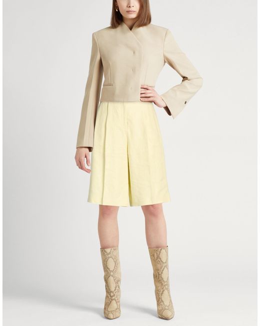 Agnona Yellow Shorts & Bermuda Shorts Linen