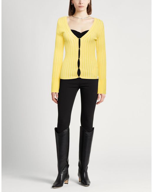 Peuterey Yellow Cardigan Viscose, Polyamide, Polyester