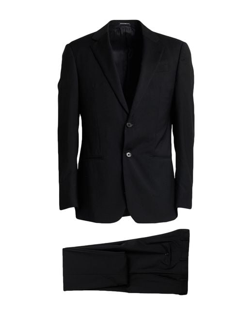 Emporio Armani Black Suits for men