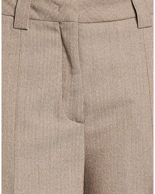 THE LATEST Brown Pants Polyester, Virgin Wool, Elastane