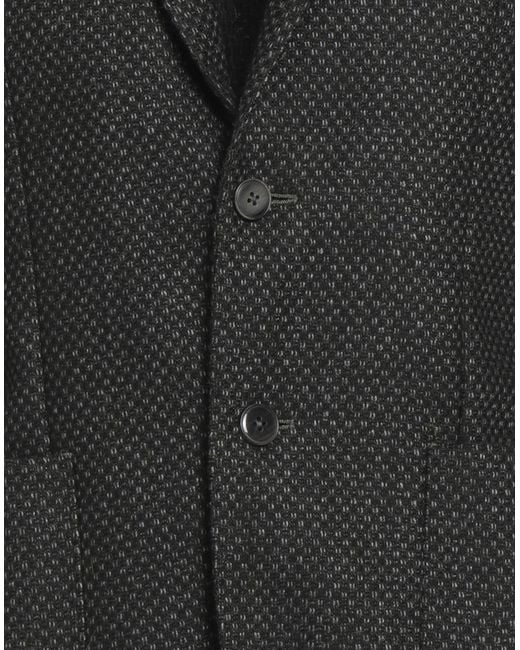 L.b.m. 1911 Black Dark Blazer Wool, Polyester, Polyamide for men