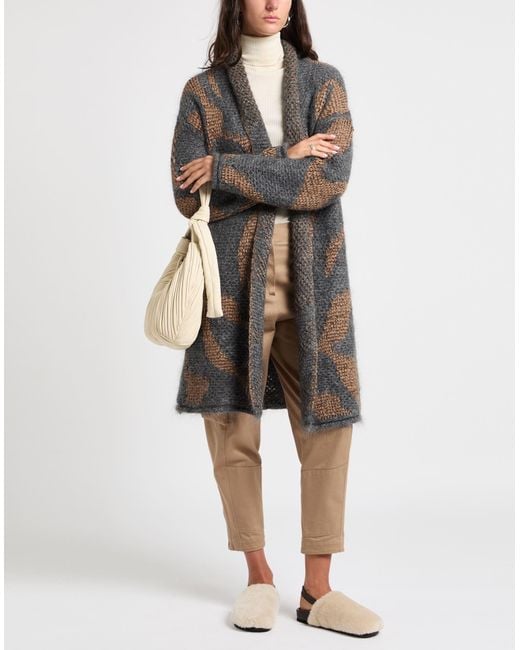 Alpha Studio Gray Cardigan Polyamide, Mohair Wool, Polyester