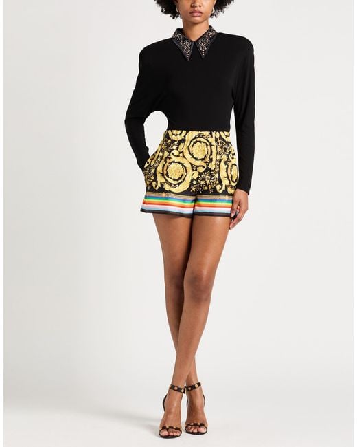 Versace Black Bodysuit Viscose, Elastane