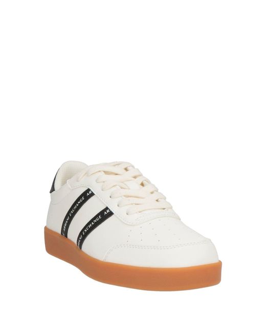 ARMANI EXCHANGE White Sneakers Polyester, Polyurethane