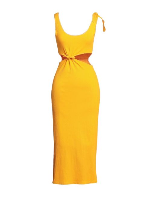 Sandro Yellow Midi Dress
