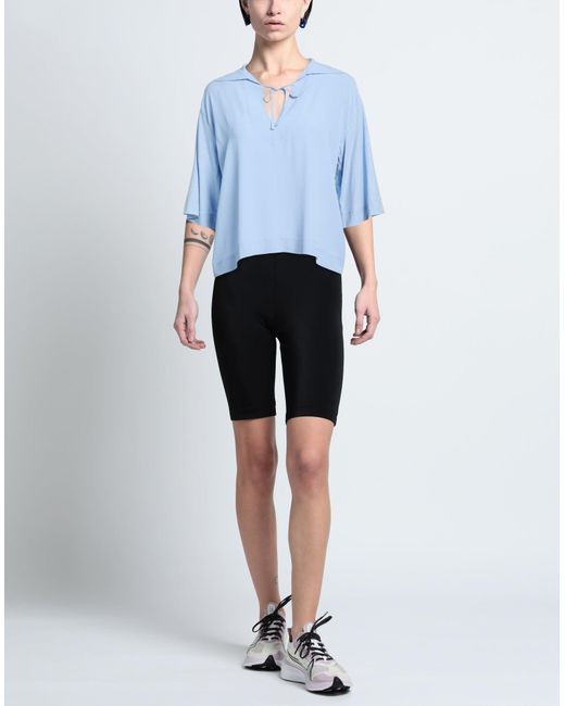 19.70 Nineteen Seventy Blue Midnight Top Lyocell, Cotton, Acetate, Silk