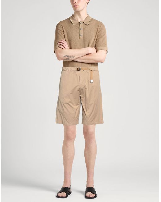 White Sand Natural Shorts & Bermuda Shorts Cotton, Elastane for men