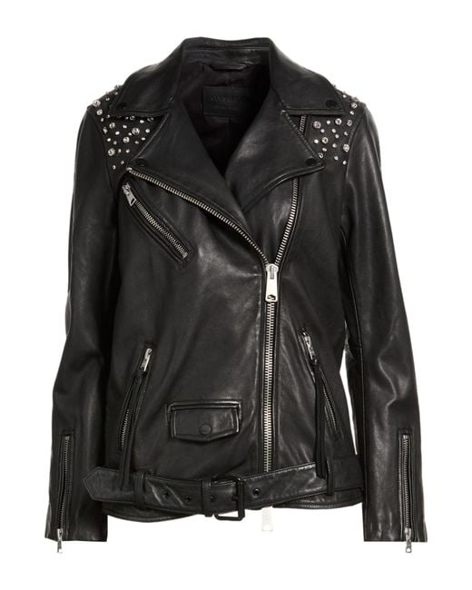 AllSaints Black Jacket Sheepskin