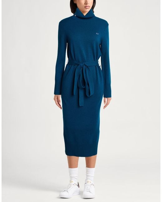 Sun 68 Blue Midi Dress