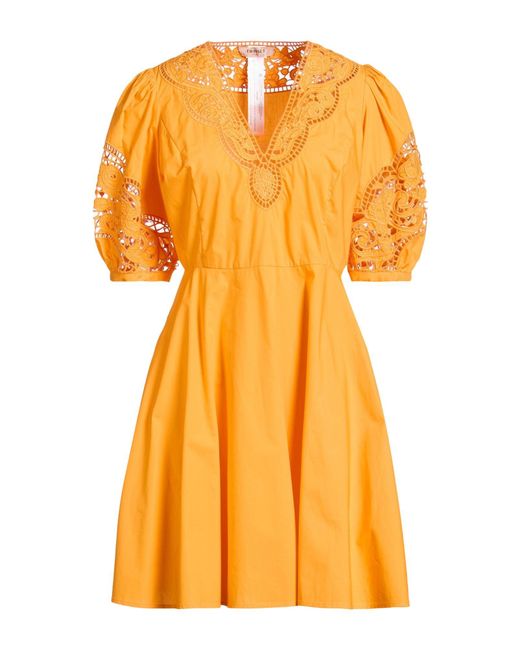 Twinset Orange Mini Dresses