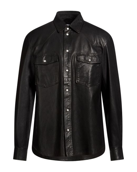 Bully Black Shirt Leather for men
