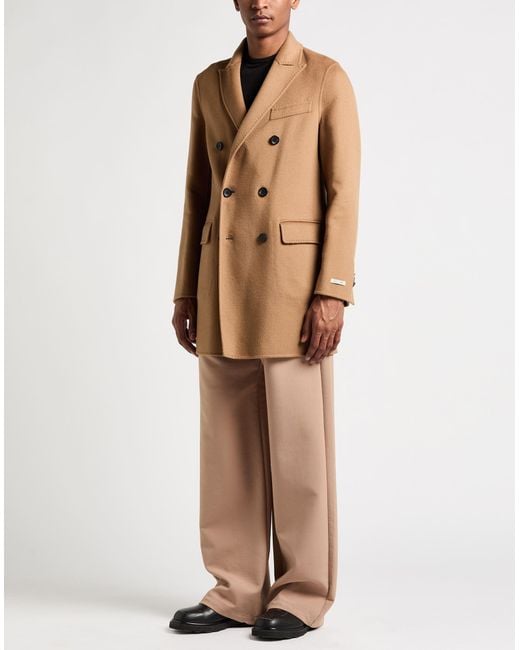 Paltò Brown Coat Wool, Nylon for men