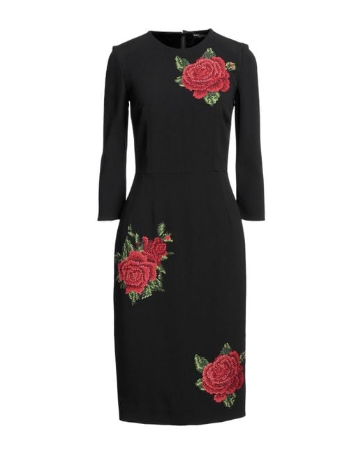 Dolce & Gabbana Black Midi Dress