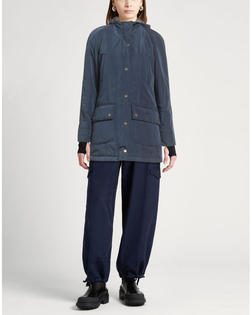 Barbour Blue Midnight Overcoat & Trench Coat Polyester