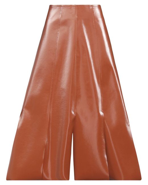 Alysi Orange Midi Skirt