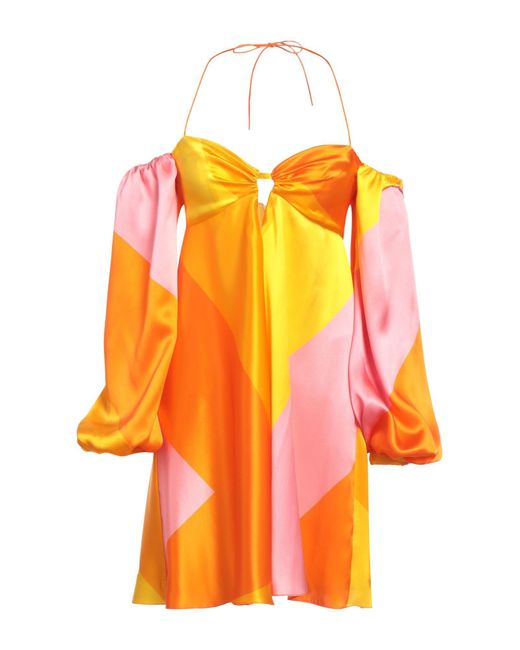 Raquel Diniz Orange Mini Dress