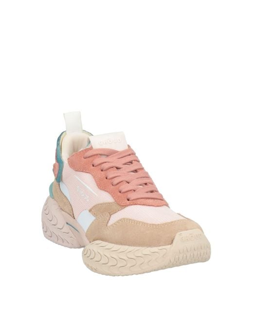 GHOUD VENICE Pink Sneakers Leather, Textile Fibers