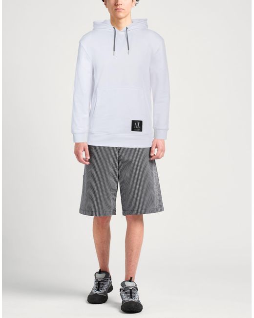 ARMANI EXCHANGE White Sweatshirt Cotton, Elastane for men