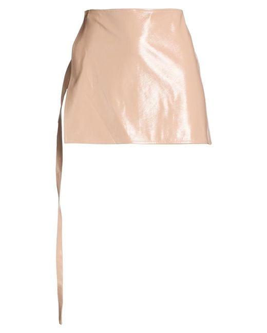 Chiara Ferragni White Blush Mini Skirt Polyester, Polyurethane Resin