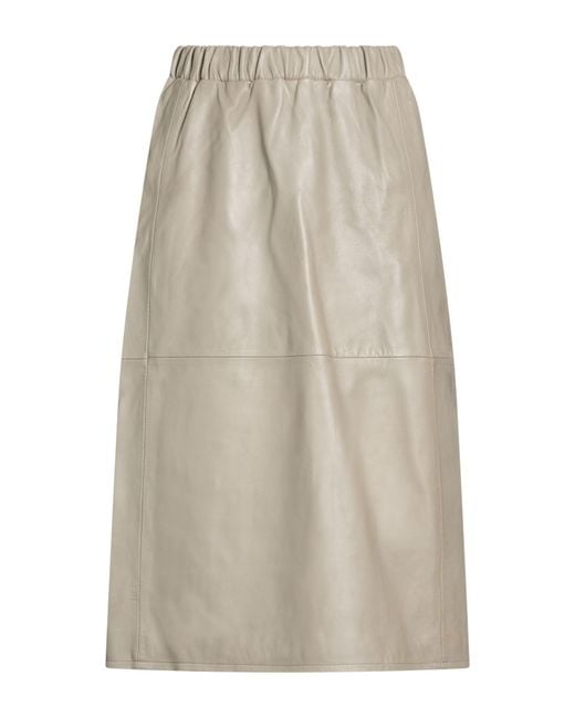 Bolongaro Trevor White Midi Skirt Sheepskin
