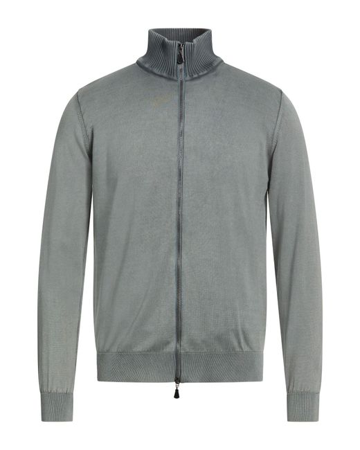 Alpha Studio Gray Cardigan Cotton for men