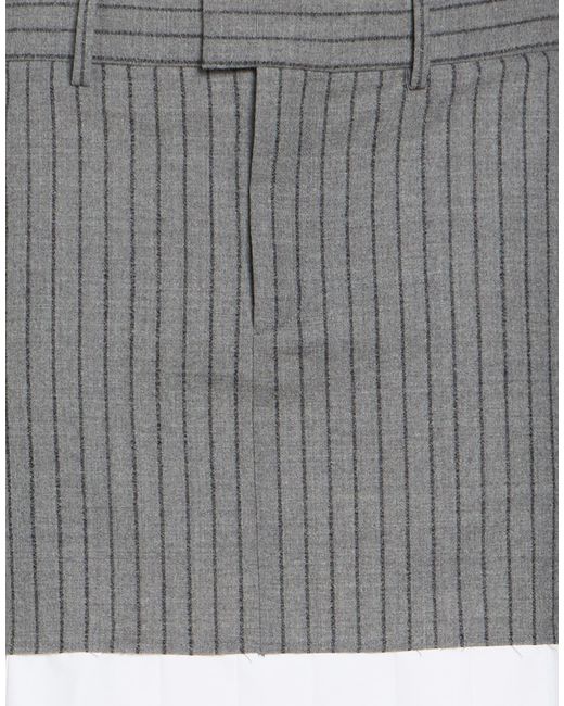 Philippe Model Gray Mini Skirt Virgin Wool, Elastane, Cotton, Polyester