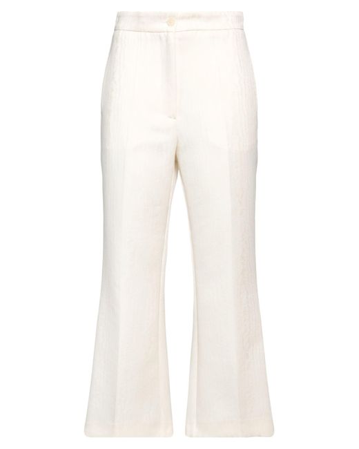 THE M.. White Cream Pants Polyester