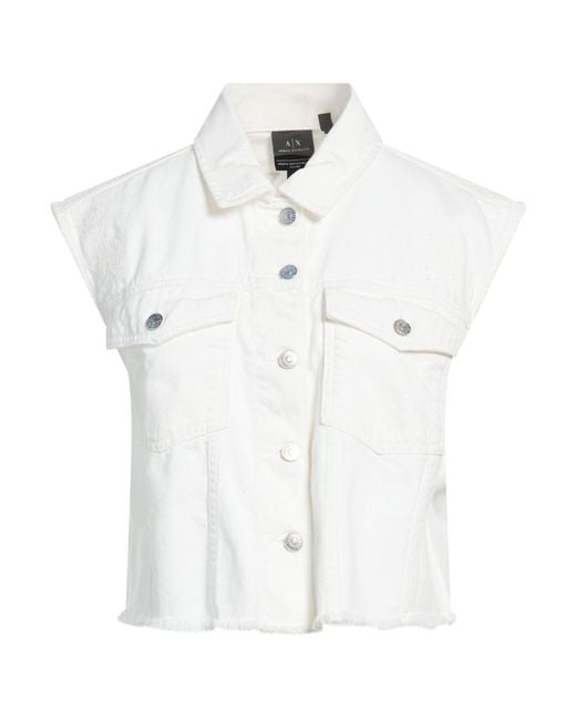 ARMANI EXCHANGE White Denim Outerwear