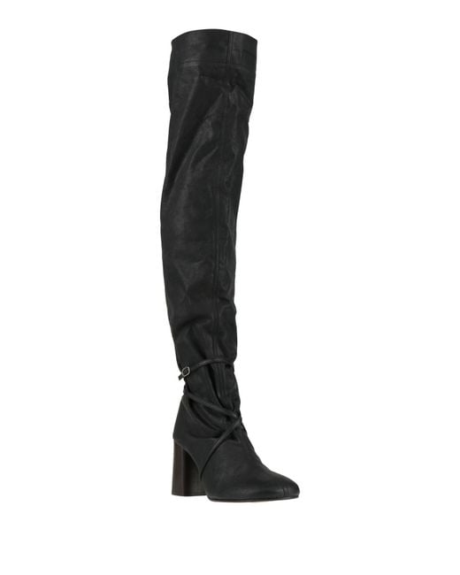 Lemaire Black Boot Textile Fibers