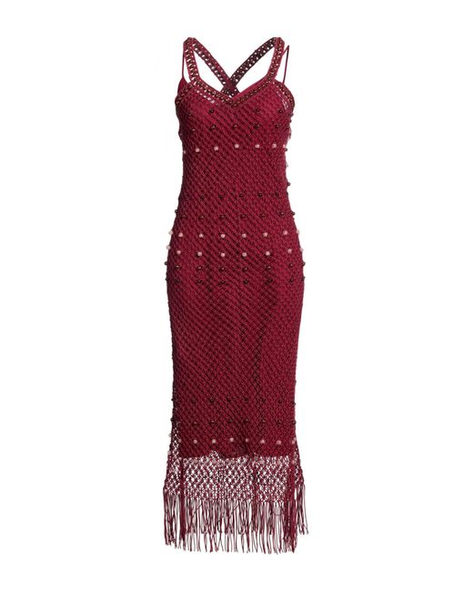 Wales Bonner Red Maxi Dress Cotton
