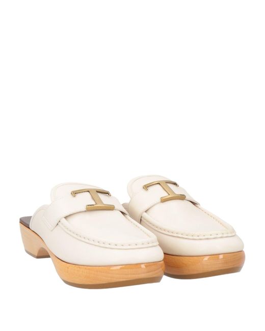 Tod's White Mules & Clogs