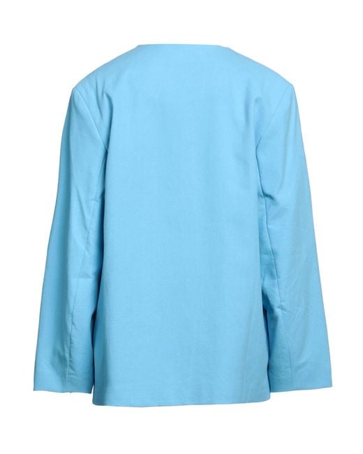 Ganni Blue Blazer Organic Cotton