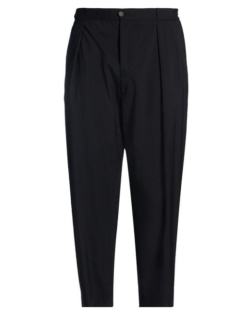 Manuel Ritz Blue Pants Wool, Elastane for men