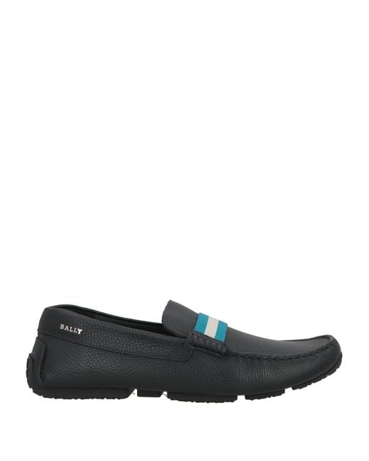 Bally Black Loafers Leather, Textile Fibers for men