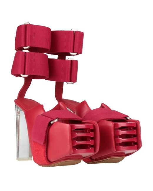 Rick Owens Red Sandals