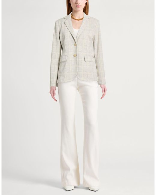 Mason's White Light Blazer Polyester, Viscose, Polyamide, Elastane