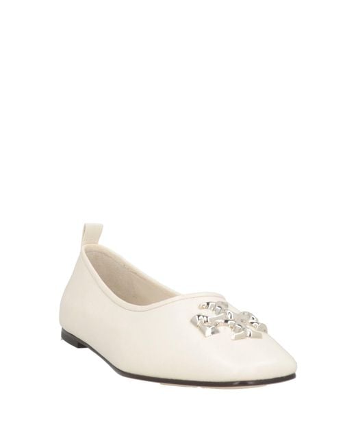 Tory Burch Natural Ballet Flats