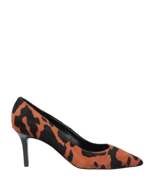 PAOLO MATTEI Brown Pumps Leather