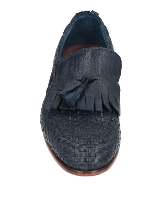 JP/DAVID Blue Midnight Loafers Soft Leather for men