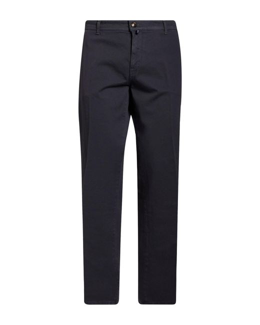 Luigi Borrelli Napoli Blue Pants Cotton, Elastane for men