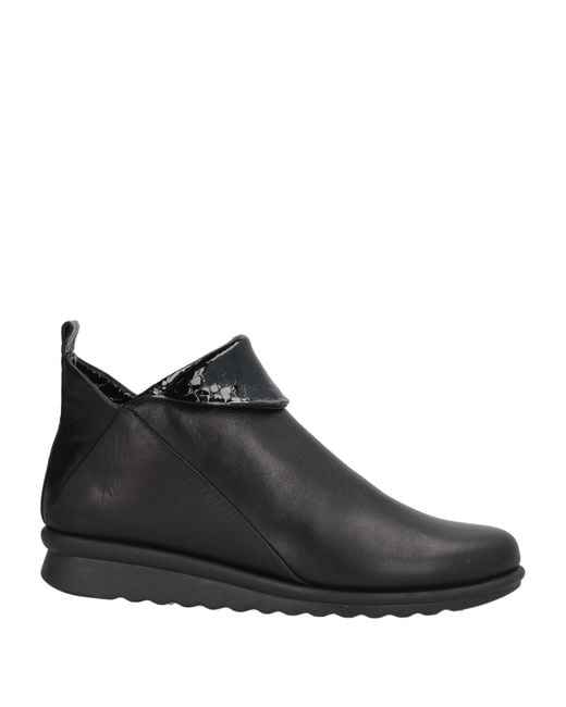 The Flexx Black Ankle Boots Leather