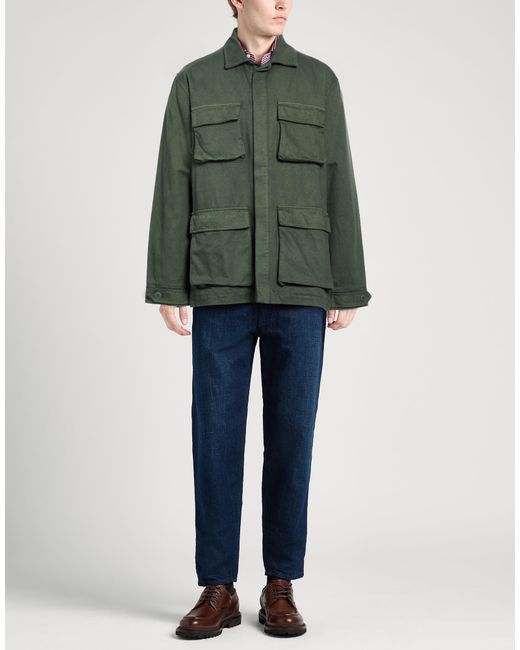 Crossley Green Military Jacket Cotton for men