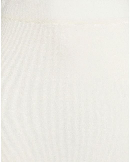 Akep White Cream Maxi Skirt Viscose, Polyamide, Elastic Fibres