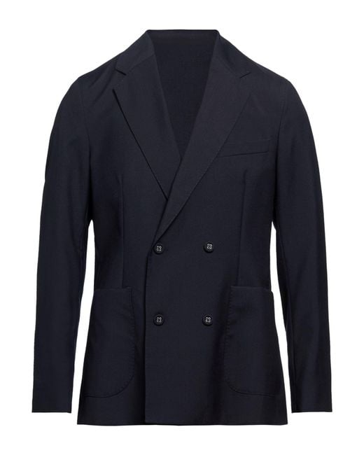 Officine Generale Blue Midnight Blazer Virgin Wool for men