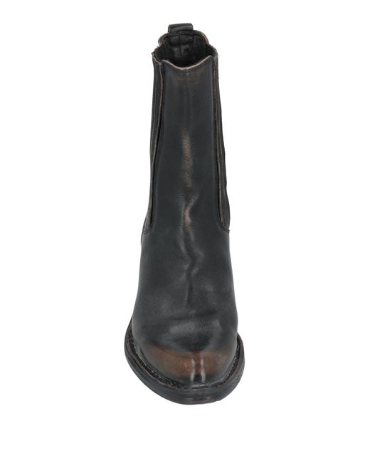 Moma Black Ankle Boots Leather