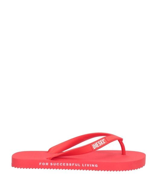 DIESEL Red Thong Sandal Synthetisches Material