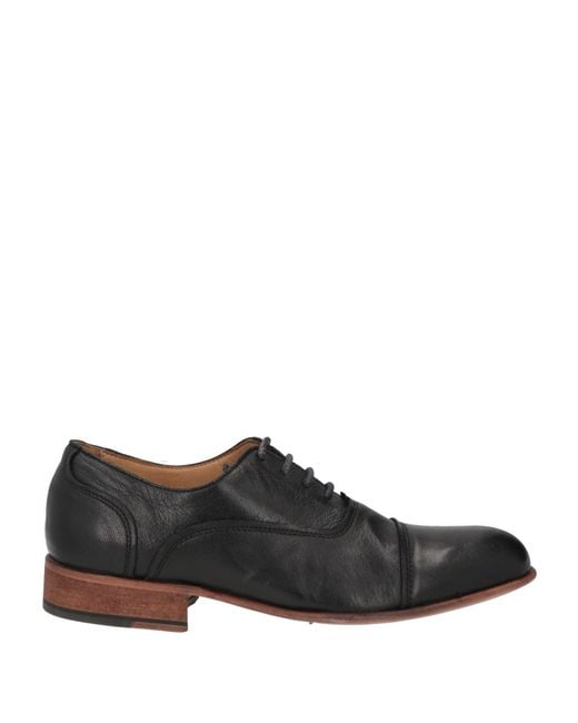 ENRICO LATTANZI Black Lace-Up Shoes for men