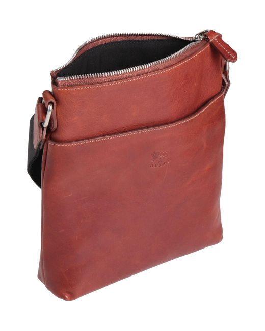 Il Bisonte Tan Cross-Body Bag Leather in Red for Men Lyst UK