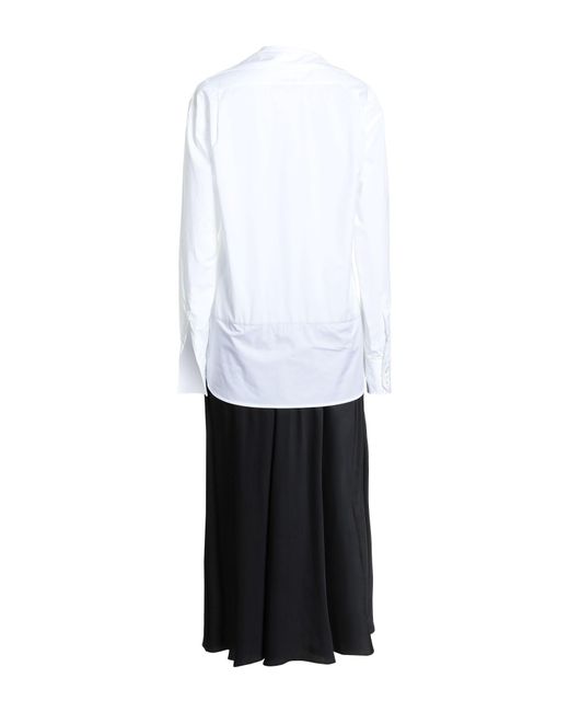 MM6 by Maison Margiela White Midi Dress Cotton, Viscose
