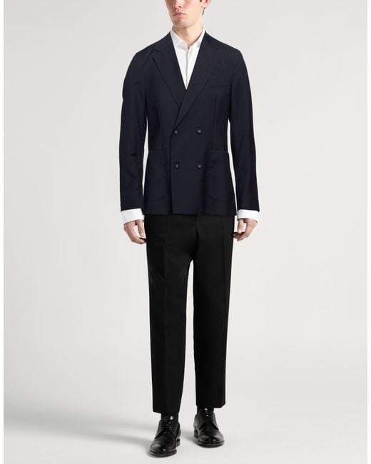 Officine Generale Blue Midnight Blazer Virgin Wool for men
